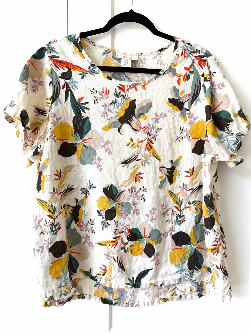 Cynthia Rowley linen boxy tee